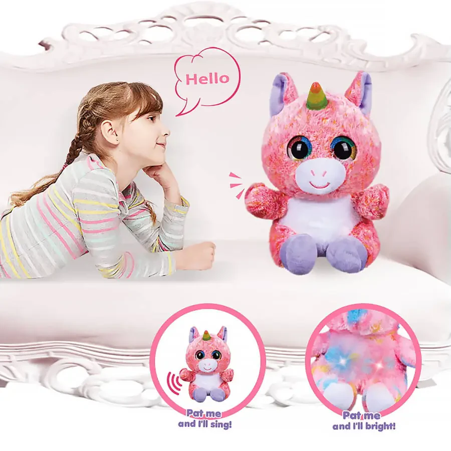 LED Light Bear up Bear Plush Toy, Creative Night Light & Bedtime Music,Glow Soft Plush Toy,Gifts Christmas,Birthday for 3+ Kids - 2