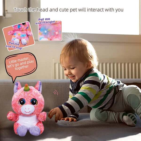 LED Light Bear up Bear Plush Toy, Creative Night Light & Bedtime Music,Glow Soft Plush Toy,Gifts Christmas,Birthday for 3+ Kids - 3