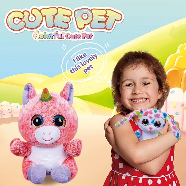 LED Light Bear up Bear Plush Toy, Creative Night Light & Bedtime Music,Glow Soft Plush Toy,Gifts Christmas,Birthday for 3+ Kids - 4