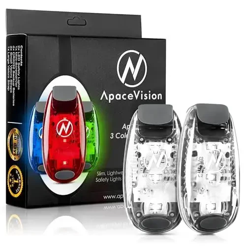 LED Safety Light (2 Pack) - Clip On Strobe/Running Lights for Runners, Dog, Bike, Walking, Boat, Kayak, Stroller and More - High Visibility Accessories for Your Reflective Gear, Bicycle - 1