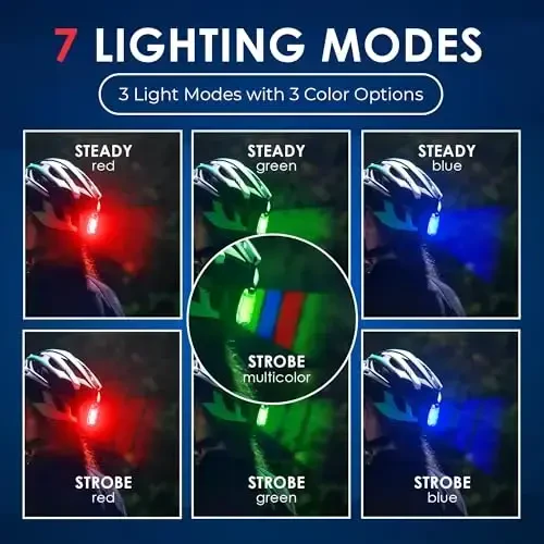 LED Safety Light (2 Pack) - Clip On Strobe/Running Lights for Runners, Dog, Bike, Walking, Boat, Kayak, Stroller and More - High Visibility Accessories for Your Reflective Gear, Bicycle - 2