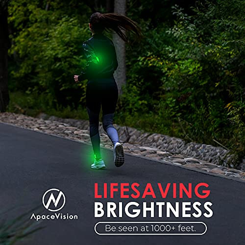 LED Safety Light (2 Pack) + Free Bonuses | Clip On Strobe/Running Lights for Runners, Dogs, Bike, Walking | The Best High Visibility Accessories for Your Reflective Gear, Bicycle etc - 3