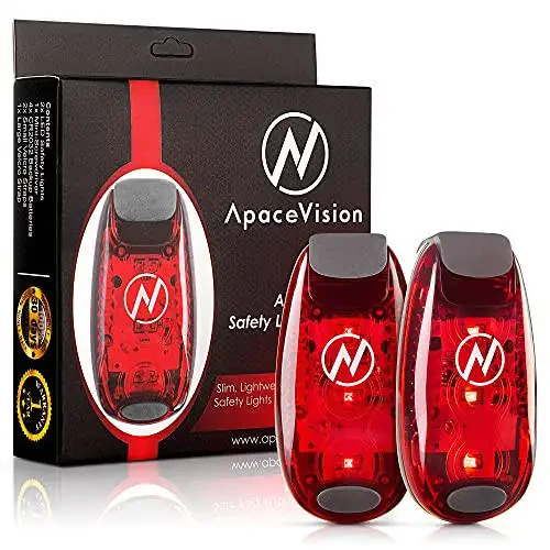 LED Safety Light (2 Pack) + Free Bonuses | Clip On Strobe/Running Lights for Runners, Dogs, Bike, Walking | The Best High Visibility Accessories for Your Reflective Gear, Bicycle etc - 2