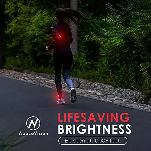 LED Safety Light (2 Pack) + Free Bonuses | Clip On Strobe/Running Lights for Runners, Dogs, Bike, Walking | The Best High Visibility Accessories for Your Reflective Gear, Bicycle etc - 4
