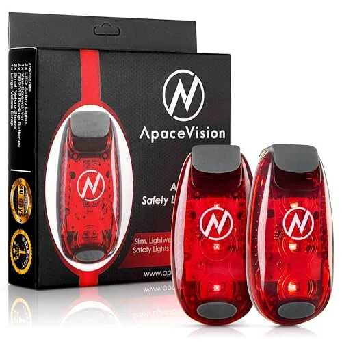 LED Safety Light (2 Pack) + Free Bonuses | Clip On Strobe/Running Lights for Runners, Dogs, Bike, Walking | The Best High Visibility Accessories for Your Reflective Gear, Bicycle etc - LED