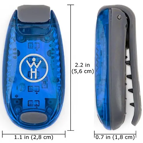 LED Safety Light 2 Pack - Yuguruvchilar, velosipedchilar, sayr qiluvchilar, yuguruvchilar, bolalar, itlar, estafetalar va boshqalar uchun tungi ko'rinish - Kiyimga, bilakka, to'piqqa, velosipedga, yoqaga yoki deyarli har qanday joyga qisqich! - 3