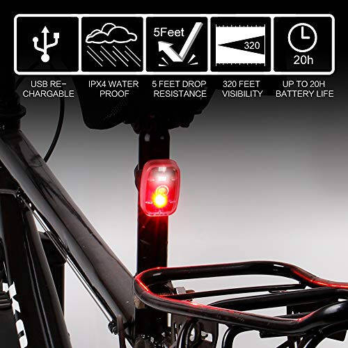 LED Safety Light, Clip On Strobe/Running Lights for Runners, Bike Tail Light with 5 Lighting Modes, High Visibility Accessories for Cycling, Hiking, Dogs and Kids - 6