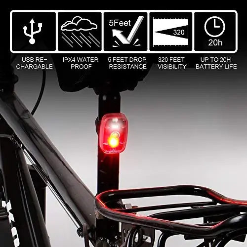 LED Xavfsizlik chirog'i, Yuguruvchilar uchun Clip On Strobe/Yugurish chiroqlari, 5 ta yoritish rejimi bilan velosiped orqa chirog'i, Velosiped, piyoda sayr qilish, itlar va bolalar uchun yuqori ko'rinadigan aksessuarlar - 5