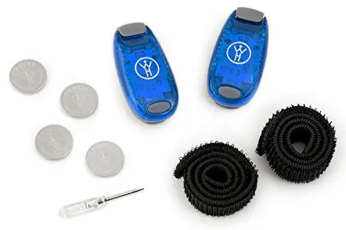 LED Xavfsizlik Chiroqlari 2 Paket - Yuguruvchilar, Velosipedchilar, Piyodalar, Yuguruvchilar, Bolalar, Itlar, Estafetalar va boshqalar uchun tungi ko'rinish - Kiyimga, Bilakka, To'piqqa, Velosipedga, Yoqaga yoki deyarli har qanday joyga qisqich! - 2