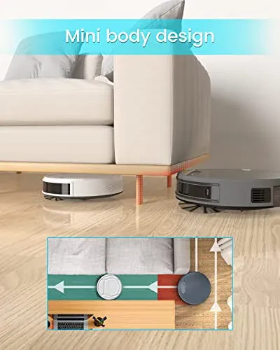 Lefant M210 Pro Robot Vacuum with 2200 Pa Powerful Suction, 6 Cleaning Modes, 120 Mins Runtime, Quiet, Self-Charging, Voice Control, Ideal for Pet Hair and Hard Floor, White - 5