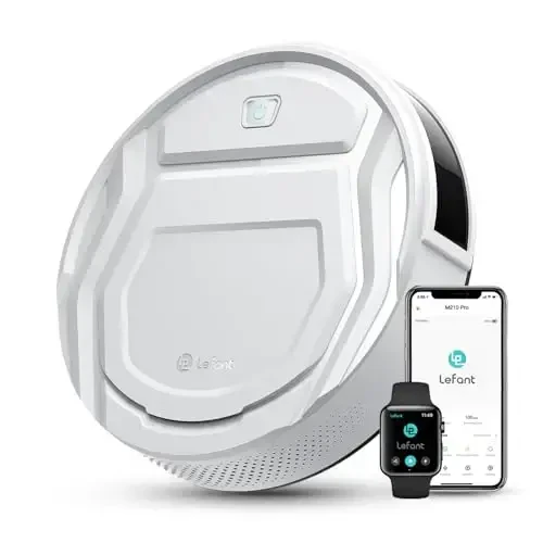 Lefant M210 Pro Robot Vacuum with 2200 Pa Powerful Suction, 6 Cleaning Modes, 120 Mins Runtime, Quiet, Self-Charging, Voice Control, Ideal for Pet Hair and Hard Floor, White - 6