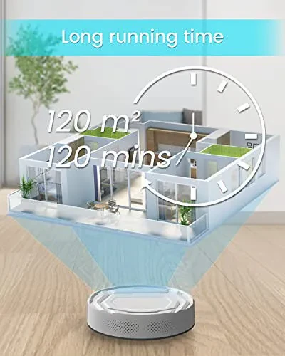 Lefant M210 Pro Robot Vacuum, 2200Pa Suction, 120 Mins Runtime, 6 Cleaning Modes, Quiet, Self-Charging, Wi-Fi/App Control, Ideal for Pet Hair and Hard Floor, White - 3