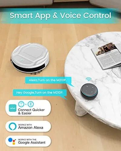 Lefant M210 Pro Robot Vacuum, 2200Pa Suction, 120 Mins Runtime, 6 Cleaning Modes, Quiet, Self-Charging, Wi-Fi/App Control, Ideal for Pet Hair and Hard Floor, White - 4