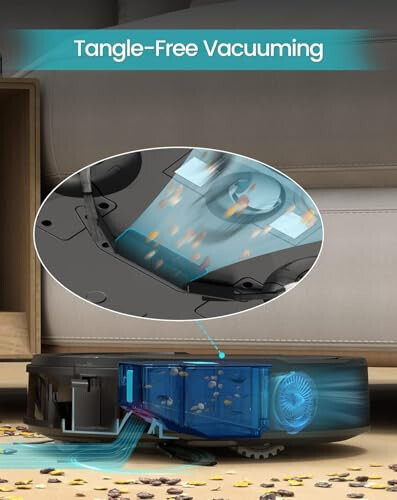 Lefant M210 Robot Vacuum Cleaner, 120-Min Runtime, Compact Design, Powerful Suction, Low Noise, Wi-Fi/App/Voice Control, Self-Charging, Scheduled Cleaning, Ideal for Pet Hair and Hard Floors, Black - 3