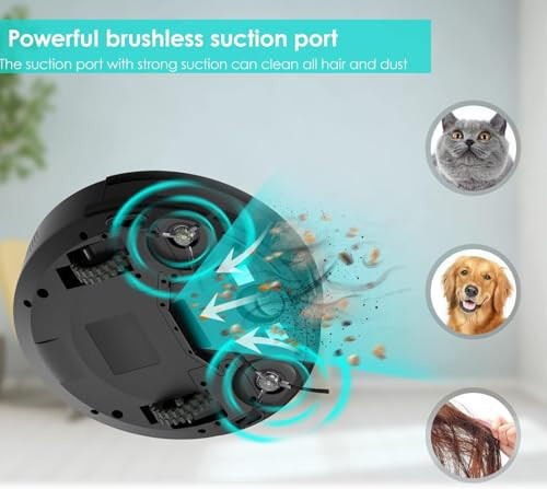 Lefant M210 Robotic Vacuums, 120 Mins Runtime, Powerful Suction, Small Body, Low Noise, Scheduled Cleaning, Automatic Self-Charging, Wi-Fi/App/Voice Control, Good for Pet Hair and Hard Floor, Black - 2