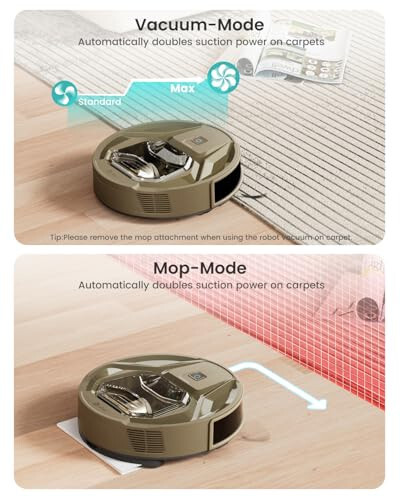 Lefant M320G Robotic Vacuum Cleaner, Carpet Detection, 8,000 Pa Suction, Low Noise, 800ml Visible Dustbin, 360 Mins Runtime, Self-Charging, Ideal for Hard Floor, Pet Hair, Golden Brown - 5