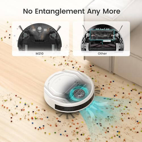 Lefant Robot Vacuum Cleaner, Strong Suction, 120 Mins Runtime, Slim, Low Noise, Automatic Self-Charging, Wi-Fi/App/Alexa Control, Ideal for Pet Hair Hard Floor and Daily Cleaning, M210 - 6