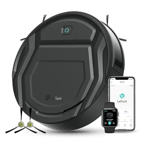 Lefant Robot Vacuum Cleaner M210 Pro,Slim,Quiet,2200Pa Suction,120 Min Self-Charging Robotic Vacuums, Freemove 3.0,WiFi/APP/Alexa,6 Cleaning Modes Ideal for Hard Floors Pet Hair Low Carpet,Black - 6