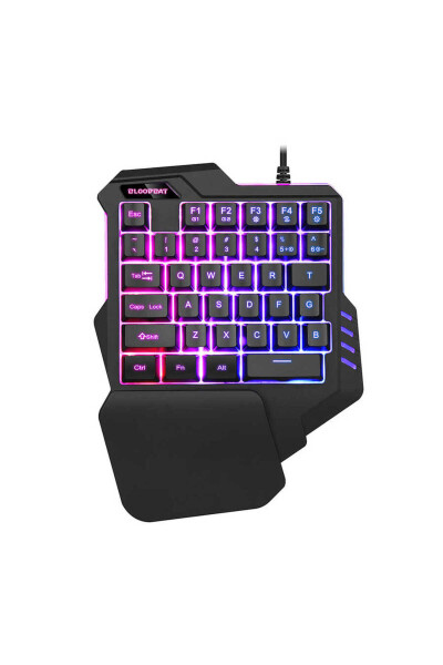 Left Hand Mini Gaming Keyboard Wrist Fatigue Prevention 35 Keys, Portable Design - 1