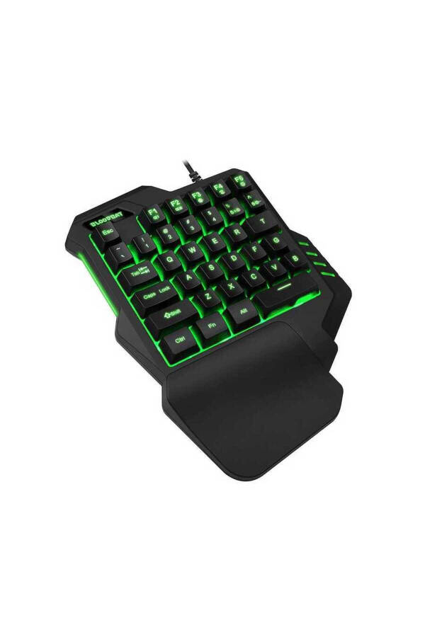 Left Hand Mini Gaming Keyboard Wrist Fatigue Prevention 35 Keys, Portable Design - 4