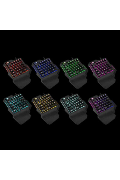 Left Hand Mini Gaming Keyboard Wrist Fatigue Prevention 35 Keys, Portable Design - 5