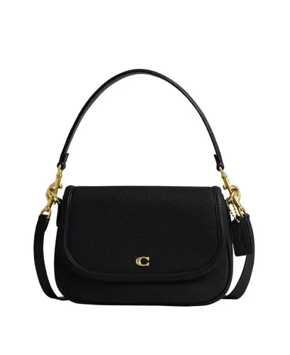 Legacy Small Pebbled Leather Shoulder Bag-black 