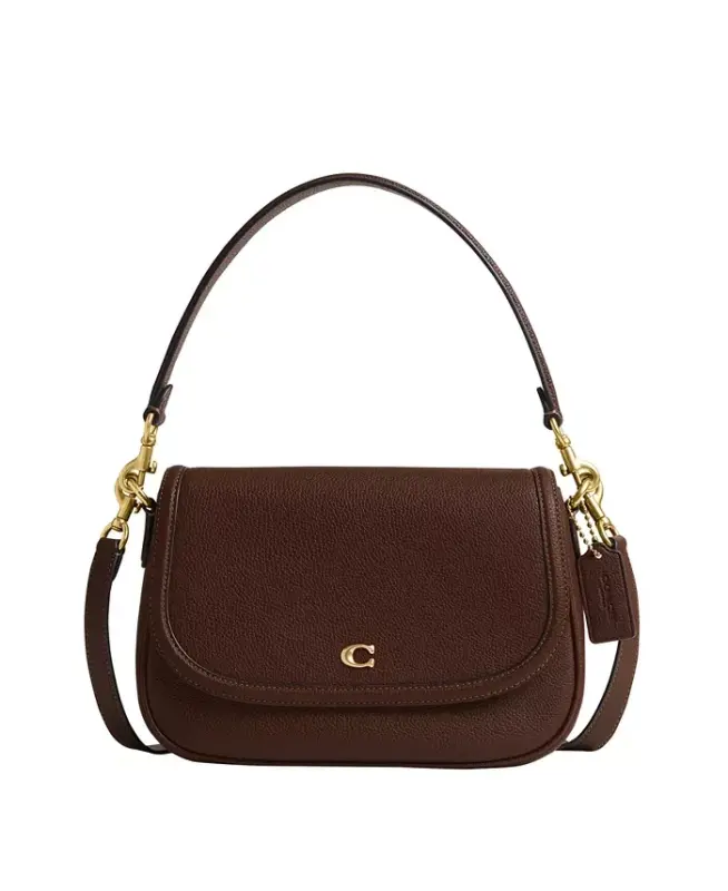 Legacy Small Pebbled Leather Shoulder Bag-maple - 1