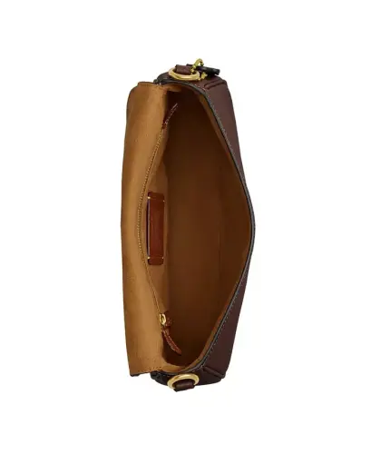 Legacy Small Pebble Leather Crossbody Shoulder Bag - Brass/Maple - 6