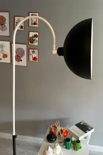 Legend Lambader Hareketli Başlık Modern Dekoratif Metal Oturma Odası Çalışma Odası Lambası-Siyah - 3