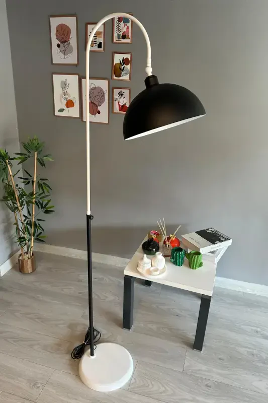 Legend Lambader Hareketli Başlık Modern Dekoratif Metal Oturma Odası Çalışma Odası Lambası-Siyah - 5