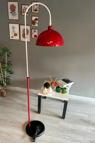 Legend Of North Floor Lamp Adjustable Head Modern Decorative Metal Living Room Study Room Lamp-Red - 3