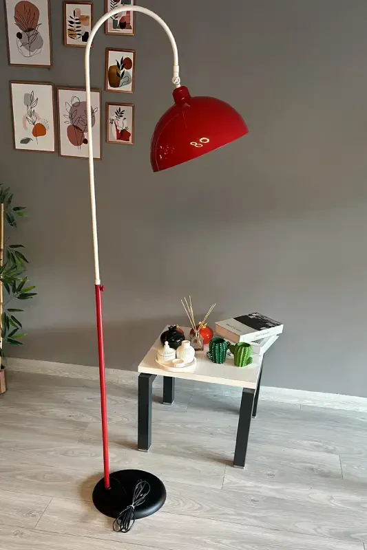 Legend Of North Floor Lamp Adjustable Head Modern Decorative Metal Living Room Study Room Lamp-Red - Modazone
