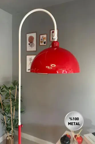 Legend Of North Lambader Harekatli Boshliq Zamonaviy Dekorativ Metal Yotoqxona Ishxonasi Chiroqi-Qizil - Modazone (1)