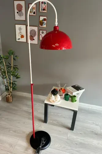 Legend Of North Lambader Hareketli Başlık Modern Dekoratif Metal Oturma Odası Çalışma Odası Lambası-Kırmızı - 5