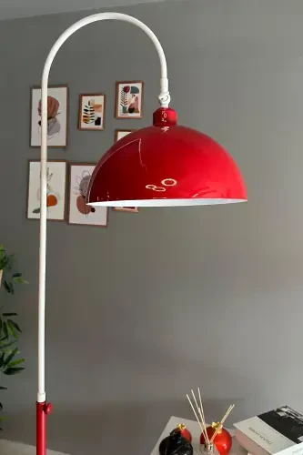 Legend Of North Lambader Hareketli Başlık Modern Dekoratif Metal Oturma Odası Çalışma Odası Lambası-Kırmızı - 6