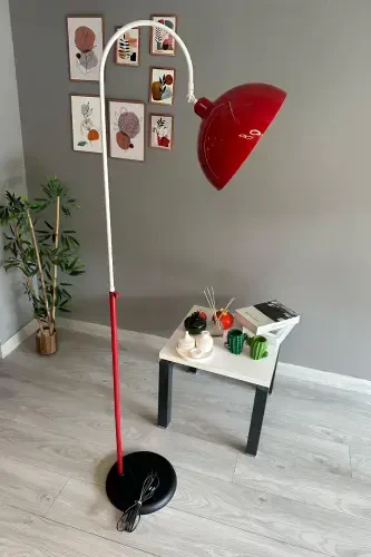 Legend Of North Lambader Hareketli Başlık Modern Dekoratif Metal Oturma Odası Çalışma Odası Lambası-Kırmızı - 7