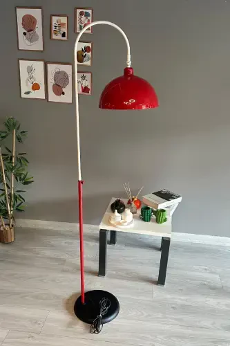 Legend Of North Lambader Hareketli Başlık Modern Dekoratif Metal Oturma Odası Çalışma Odası Lambası-Kırmızı - Modazone (1)