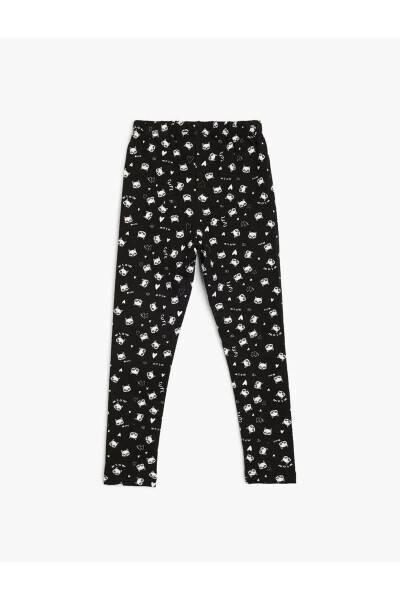 Leggings, Cat Print, Elastic Waistband - 12