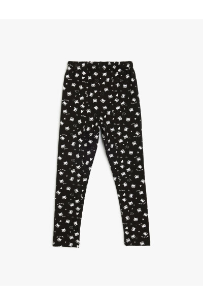 Leggings, Cat Print, Elastic Waistband - 2