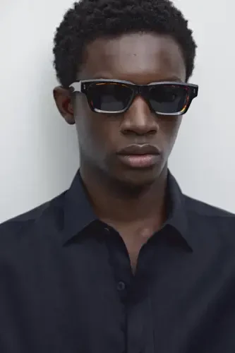 Легкая льняная рубашка 100% - ТЕМНО-СИНИЙ - 5