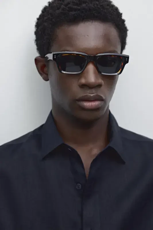 Легкая льняная рубашка 100% - ТЕМНО-СИНИЙ - 5