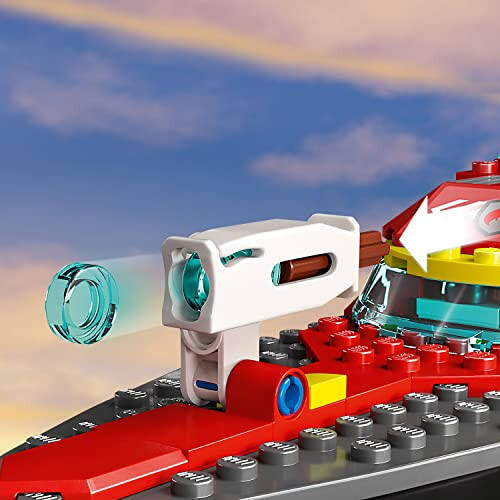 LEGO City İtfaiye Kurtarma Teknesi 60373, Su Üzerinde Yüzen Oyuncak, Jetpack, Bot ve 3 Minfigürle, Günlük Kahraman Oyuncakları Çocuklar, Erkek ve Kızlar İçin 5 Yaş ve Üzeri - 3