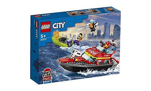 LEGO City İtfaiye Kurtarma Teknesi 60373, Su Üzerinde Yüzen Oyuncak, Jetpack, Bot ve 3 Minfigürle, Günlük Kahraman Oyuncakları Çocuklar, Erkek ve Kızlar İçin 5 Yaş ve Üzeri - 4