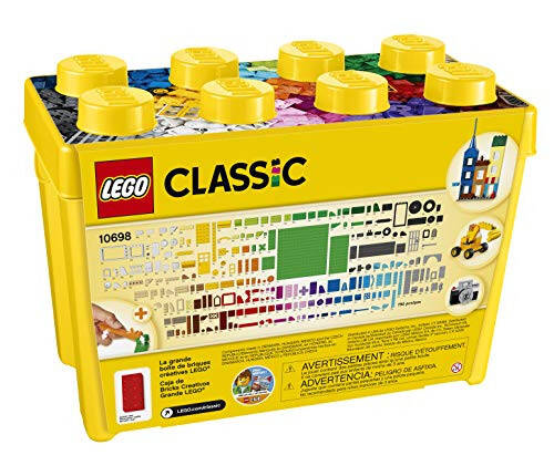 LEGO Classic Katta Yaratıcı G'ishtlar Qutisi 10698 Qurilish O'yinchoq To'plami, Uy yoki Sinflar Uchun O'yinchoq Saqlash Yechimi, Bolalar, O'g'il va Qizlar Uchun Interaktiv Qurilish O'yinchoq - 17