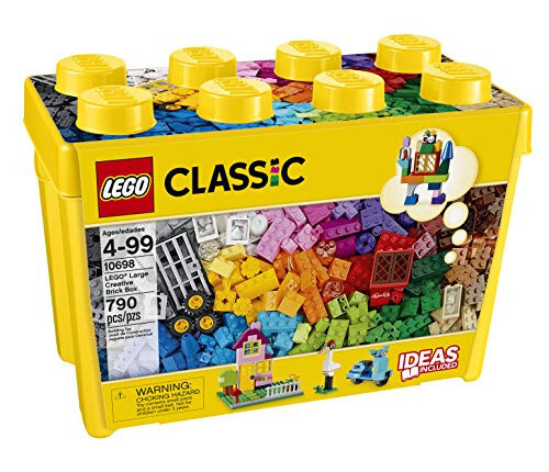 LEGO Classic Large Creative Brick Box 10698 Building Toy Set, Toy Storage Solution for Home or Classrooms, Interactive Building Toy for Kids, Boys, and Girls - 16