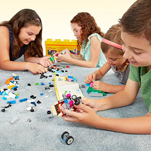 LEGO Classic Medium Creative Brick Box 10696 Building Toy Set - Featuring Storage, Includes Train, Car, and a Tiger Figure, and Playset for Kids, Boys, and Girls Ages 4-99 - 4