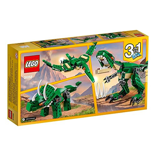 LEGO Creator 3 in 1 Mighty Dinosaur Toy, Transforms from T. rex to Triceratops to Pterodactyl Dinosaur Figures, Great Gift for 7-12 Year Old Boys & Girls, 31058 - 5