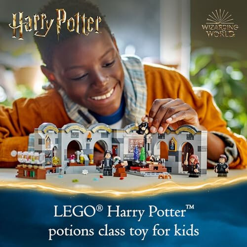 LEGO Garri Potter Xogvarts Qal'asi: Do'ppi Iksir Darsi O'yin To'plami, Garri Potter Kolleksiyasi 4 Minifigurali, Bolalar Uchun Sehrli Sovg'a G'oyalari, 8 Yoshli Qiz va O'g'il Bolalar Uchun Qurilish Mumkin bo'lgan Garri Potter O'yinchoq, 76431 - 2