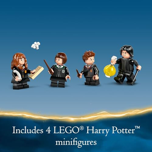 LEGO Garri Potter Xogvarts Qal'asi: Do'ppi Iksir Darsi O'yin To'plami, Garri Potter Kolleksiyasi 4 Minifigurali, Bolalar Uchun Sehrli Sovg'a G'oyalari, 8 Yoshli Qiz va O'g'il Bolalar Uchun Qurilish Mumkin bo'lgan Garri Potter O'yinchoq, 76431 - 4