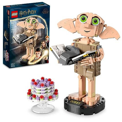 LEGO Harry Potter Dobby Ev Elfleri İnşa Seti, Harry Potter Serisinin Sevilen Bir Karakterinin İnşa Edilebilir ve Sergilenebilir Modeli, 8 Yaşındaki Çocuklar İçin Doğum Günü Hediyesi, 76421 - 1